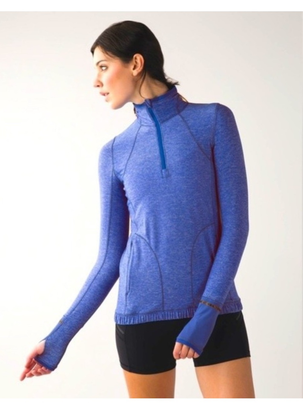 Lululemon Pace Pusher 1/2 Zip Harbor Blue size 12